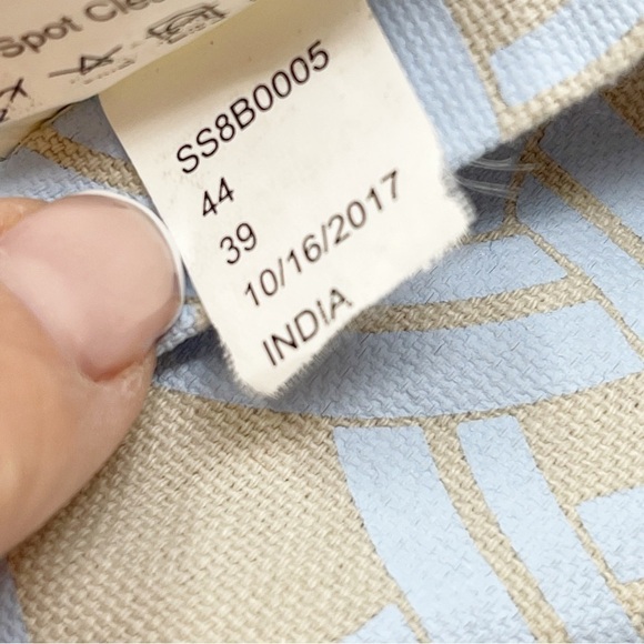 SUBURBAN HOME BY DURALEE Embroidered Blue Trellis Pattern Throw Pillow Cover - Picture 8 of 8